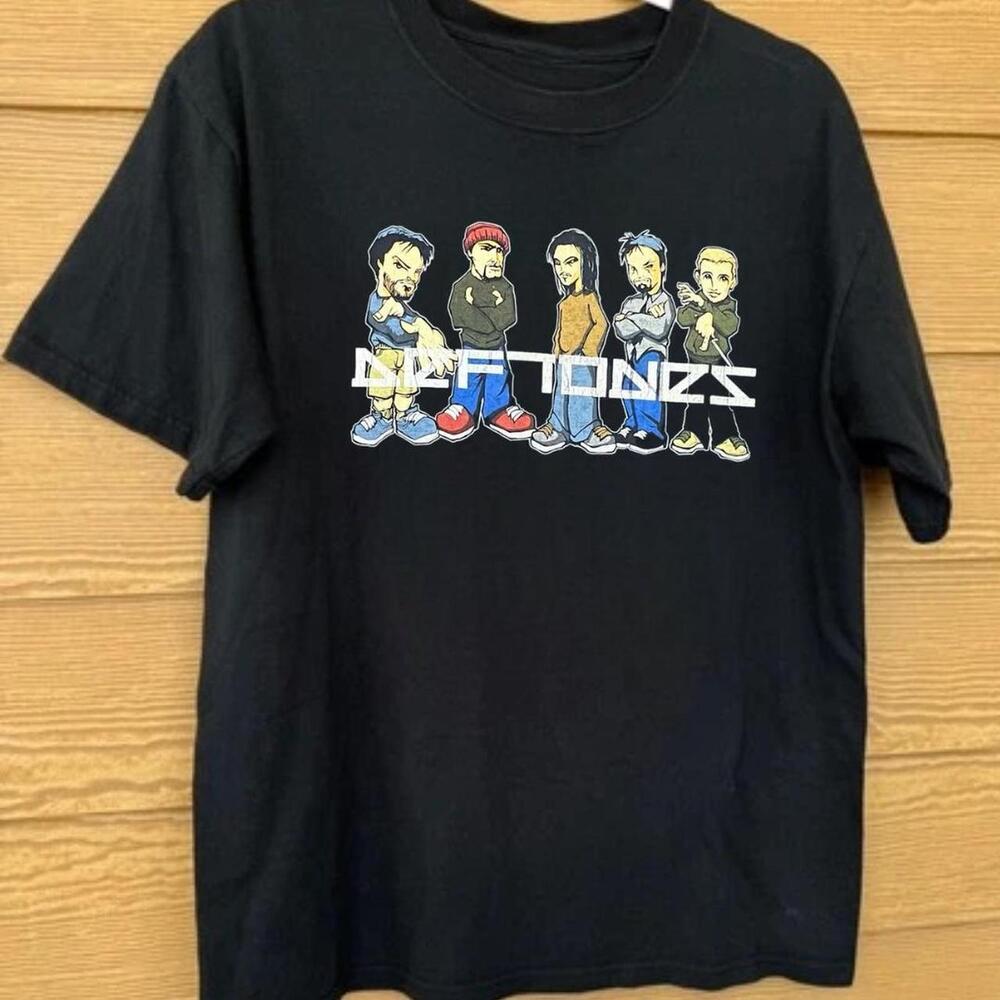 Black 90S Deftones Band Tee